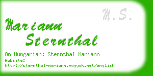 mariann sternthal business card